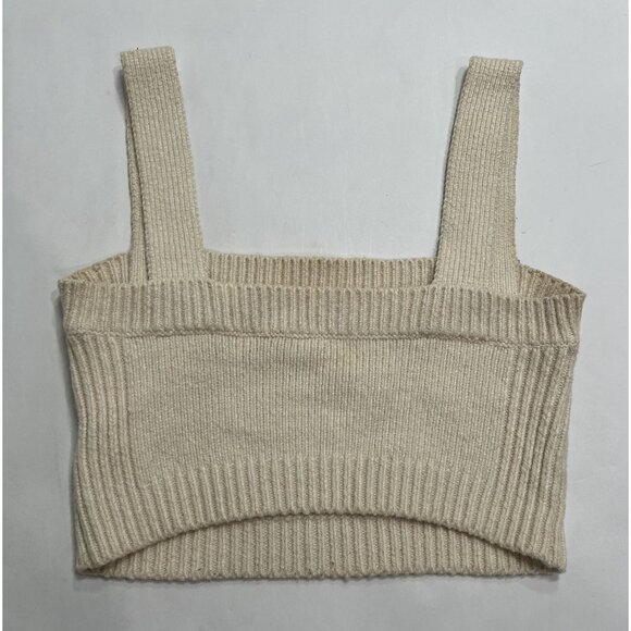 A.L.C. Winona Rib-Knit Cropped Top in Ivory - Picture 3 of 4